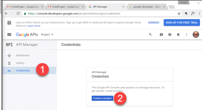 Google Developer Console - Credentials